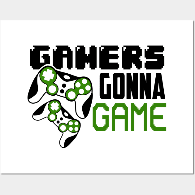 Gamers gonna game Wall Art by Peach Lily Rainbow